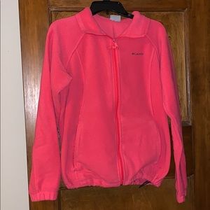 Hot Pink Columbia Zip Up Sweatshirt